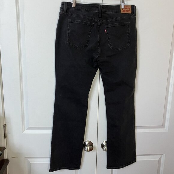 Levi's Superlow Bootcut Jeans Womens 32 Black Stretch Denim Y2K - Picture 5 of 13